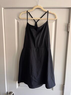 GAP Black Spaghetti-Strap Athletic Dress